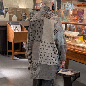 Reversible Patch Kantha with Stamp Haori Jacket from Mieko Mintz