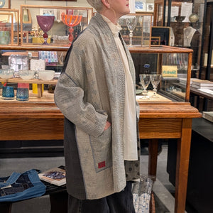 Reversible Patch Kantha with Stamp Haori Jacket from Mieko Mintz