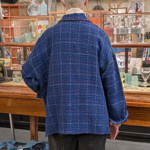 Wool Waffle Kantha Relaxed Shirt Jacket from Mieko Mintz