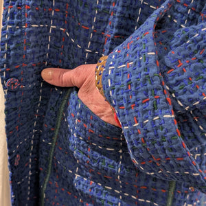 Wool Waffle Kantha Relaxed Shirt Jacket from Mieko Mintz
