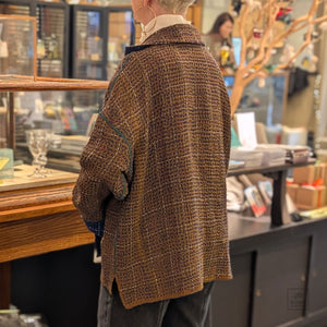 Wool Waffle Kantha Relaxed Shirt Jacket from Mieko Mintz