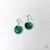 Green Circle Earrings by Michelle Murphy