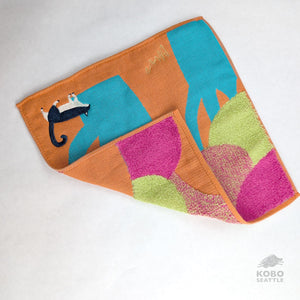 Morita Small Gauze and Pile Towel - Cat