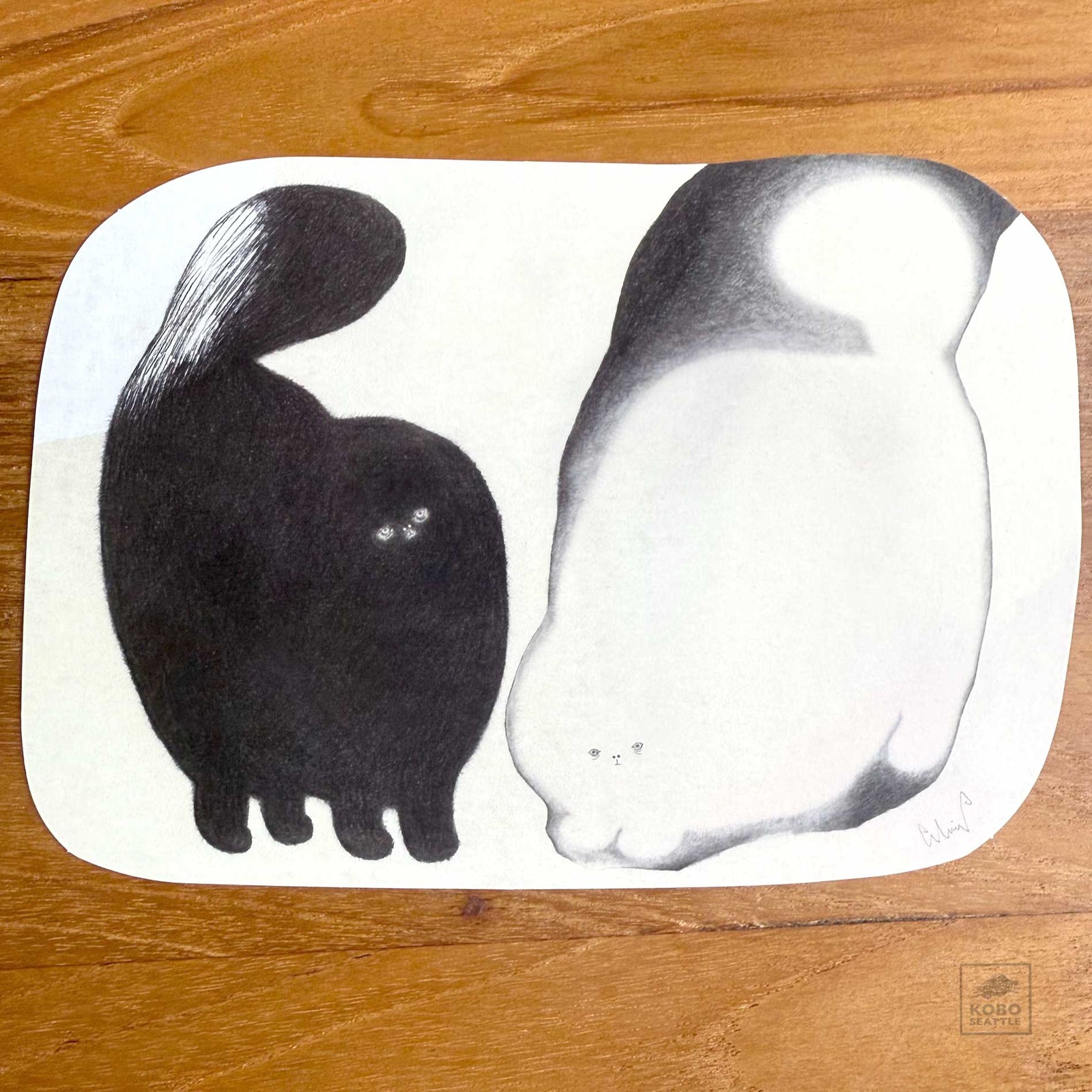 Morita Postcard - Two Cats