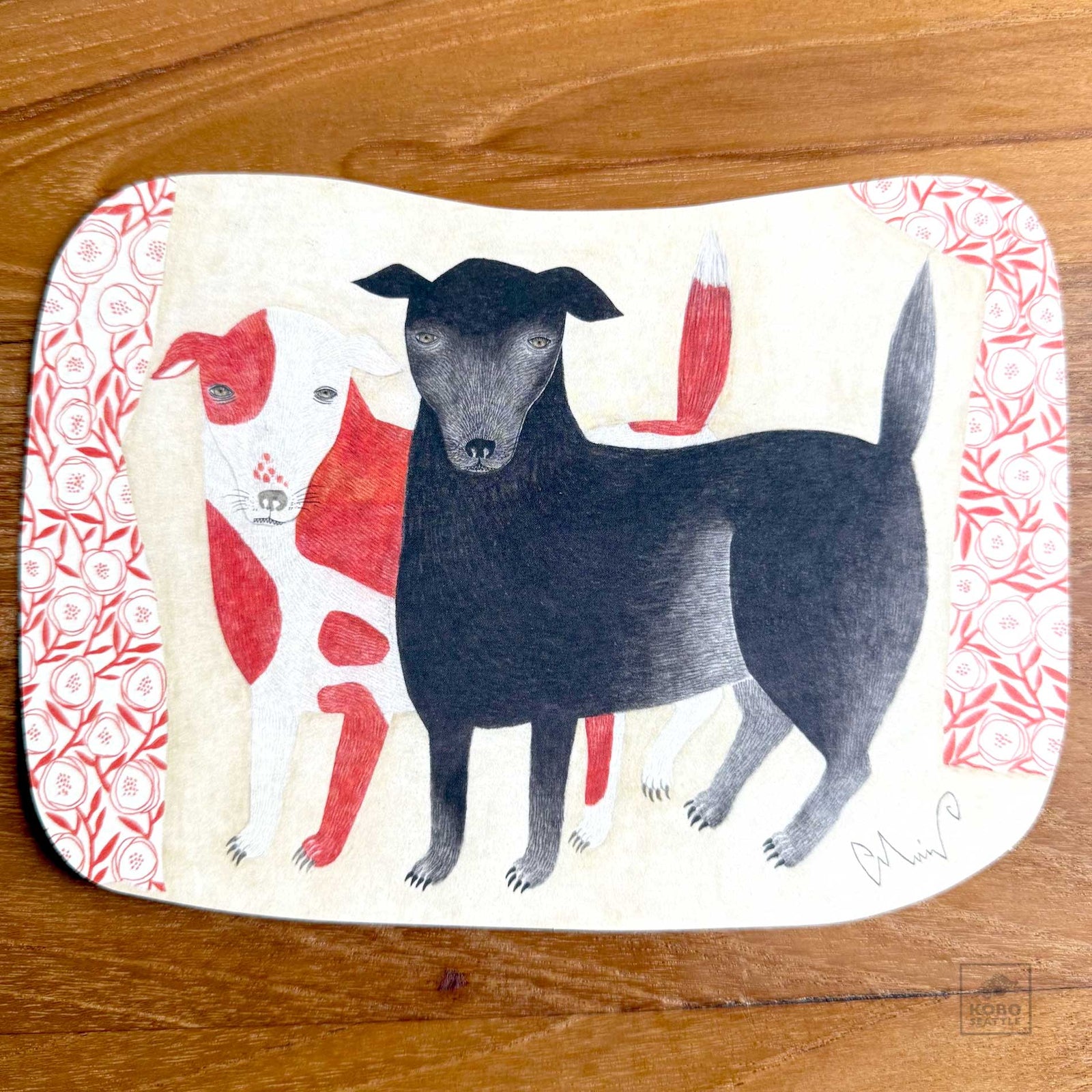 Morita Postcard - Two Dogs