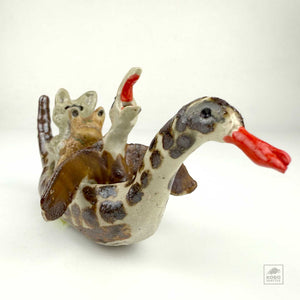Eagle, Frog, and Wolf in a Duck Canoe by Aaron Murray