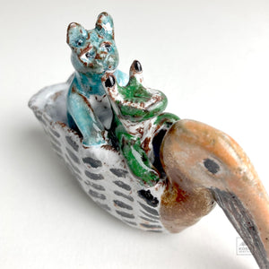 Frog and Bear in Pelican Canoe by Aaron Murray