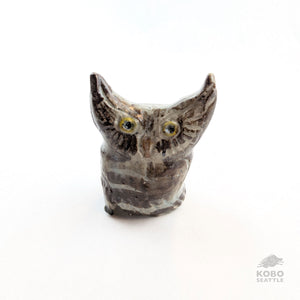 Aaron Murray - Owl Sculpture (Brown with Pointy Ears)