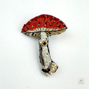 Amanita Mushroom Brooch