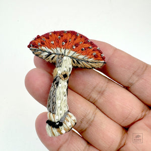 Amanita Mushroom Brooch