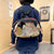 Kimono Backpack 13 - Flower Leaves and Black