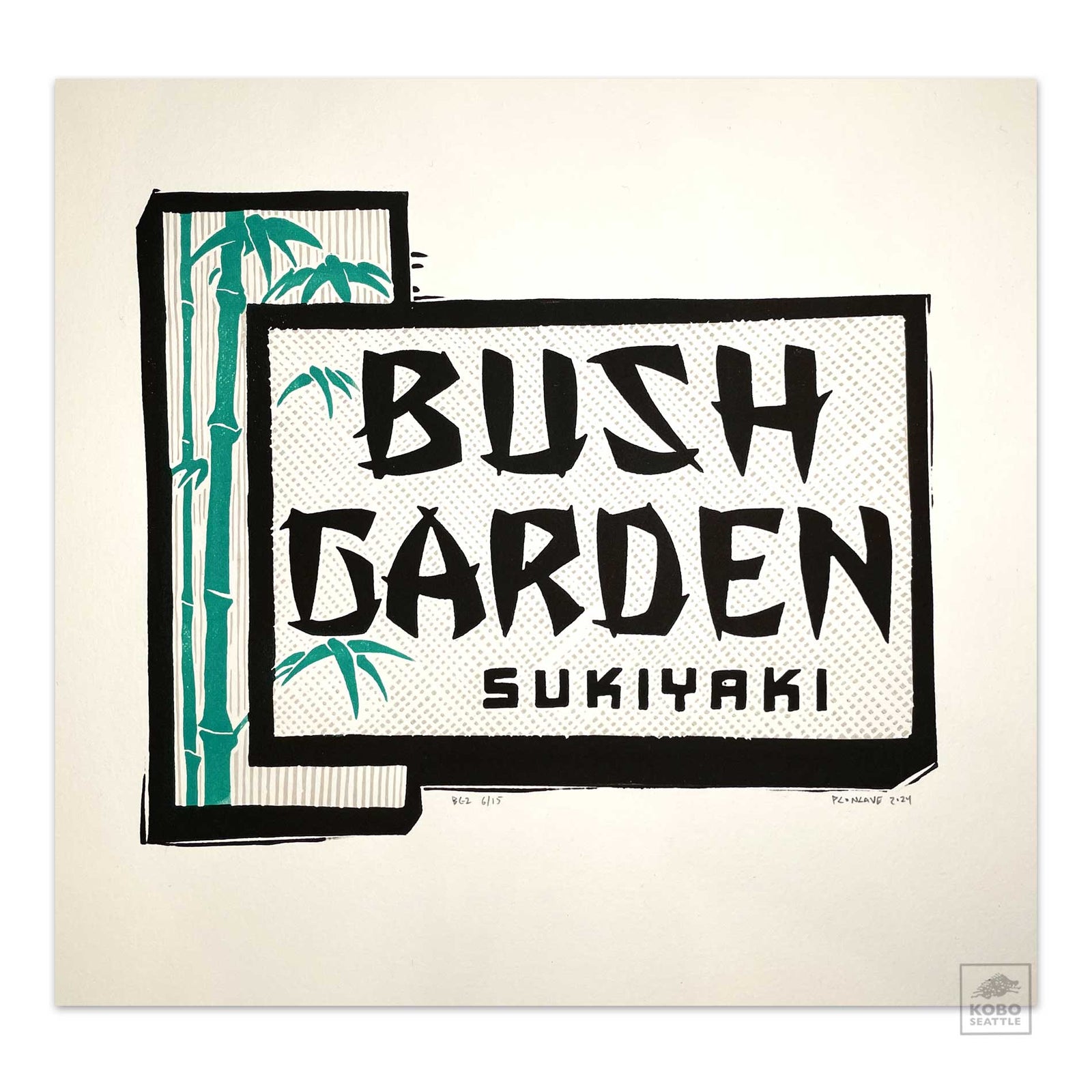Bush Garden Reduction Linocut 02 - PCONCAVE