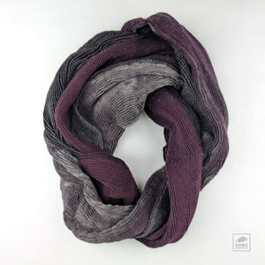 Dyed Wool Scarf - Purple Gray