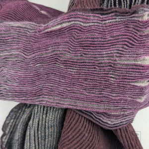 Dyed Wool Scarf - Purple Gray