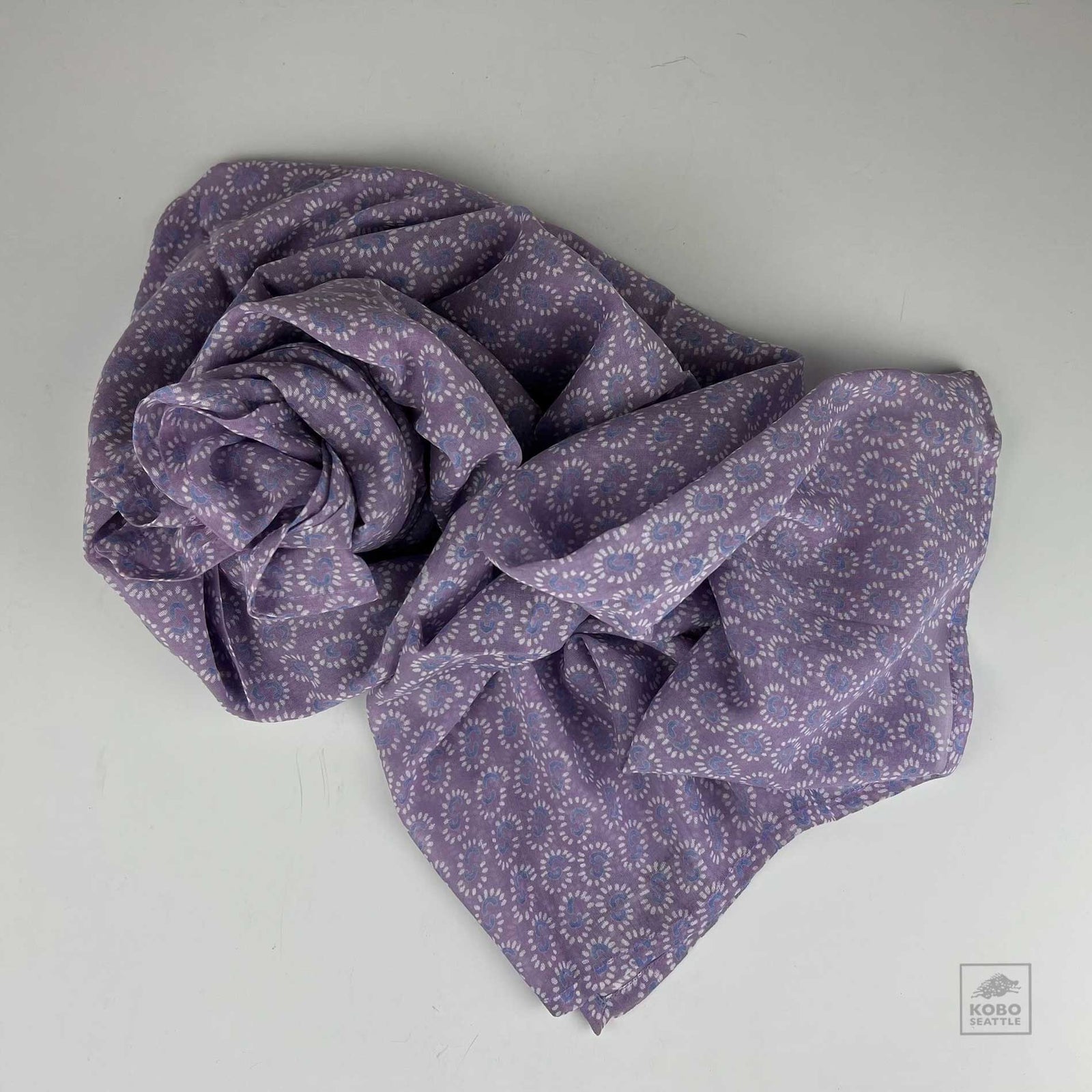 Cotton Scarf - Lilac with Sunbursts