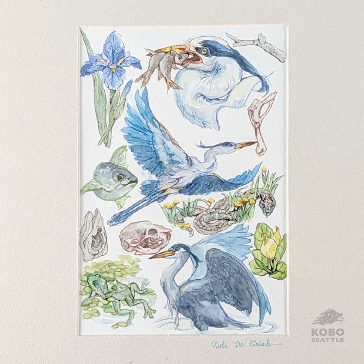 Woodland Treasures: Great Blue Heron - Rubi Do Trinh