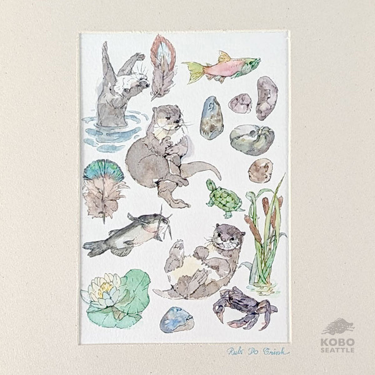 Woodland Treasures: Otters & Their Pet Rocks - Rubi Do Trinh