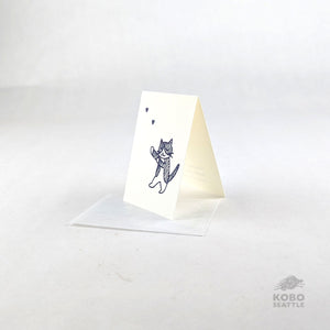 Mini Card - Cat with Hearts by Sakiko Fukuda