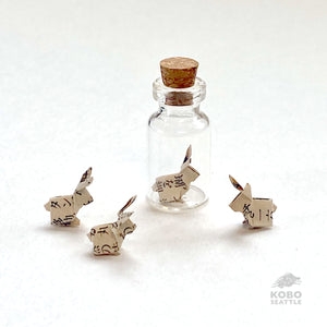 Origami Rabbit-in-a-bottle by Sakiko Fukuda