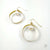 Gold-filled Circle + Pearl Earrings