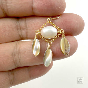 Pearl and Abalone Earrings