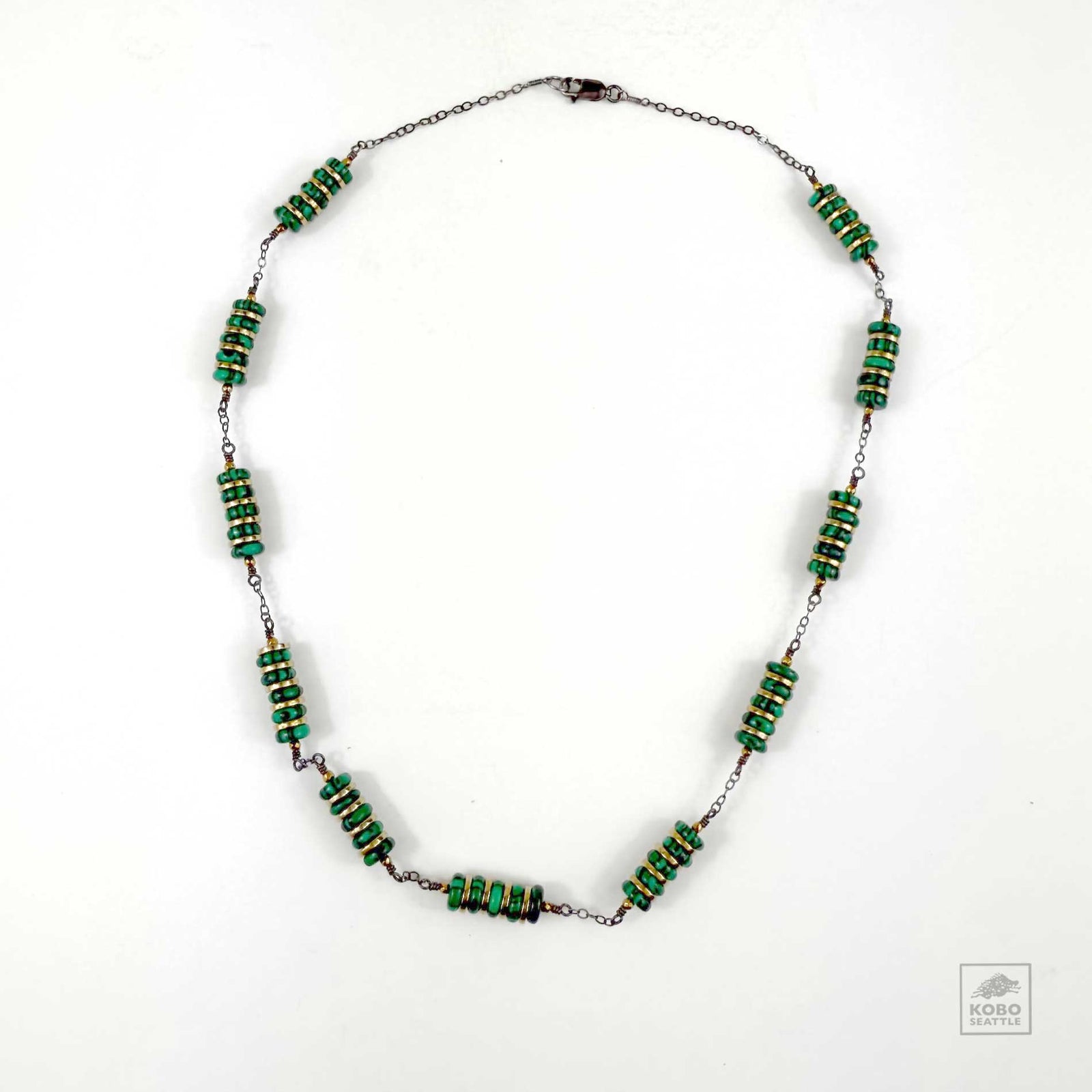 Malachite + Hematite Necklace