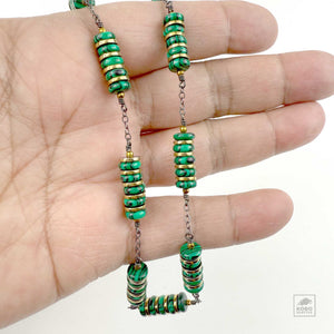 Malachite + Hematite Necklace