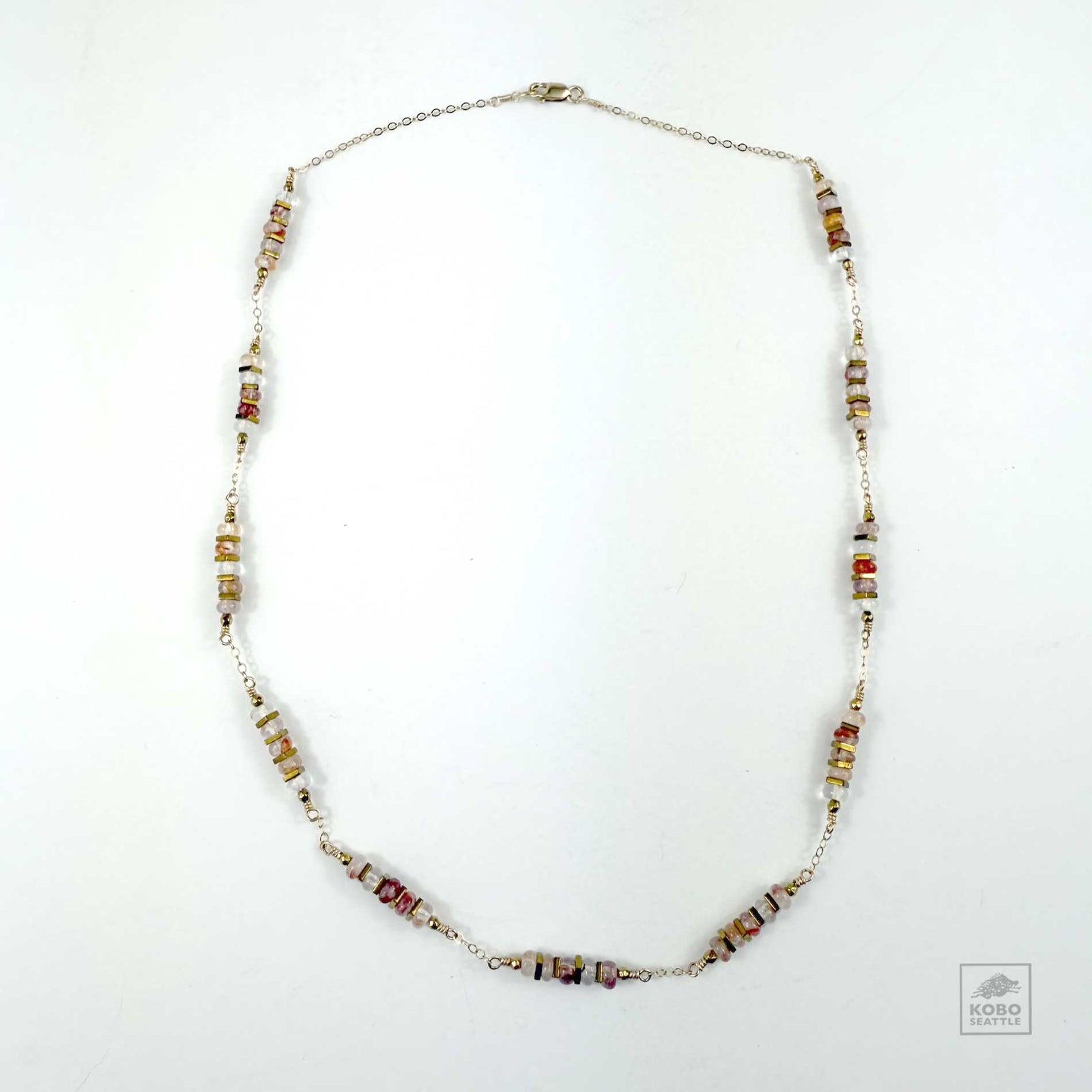 Variegated Topaz + Hematite Necklace