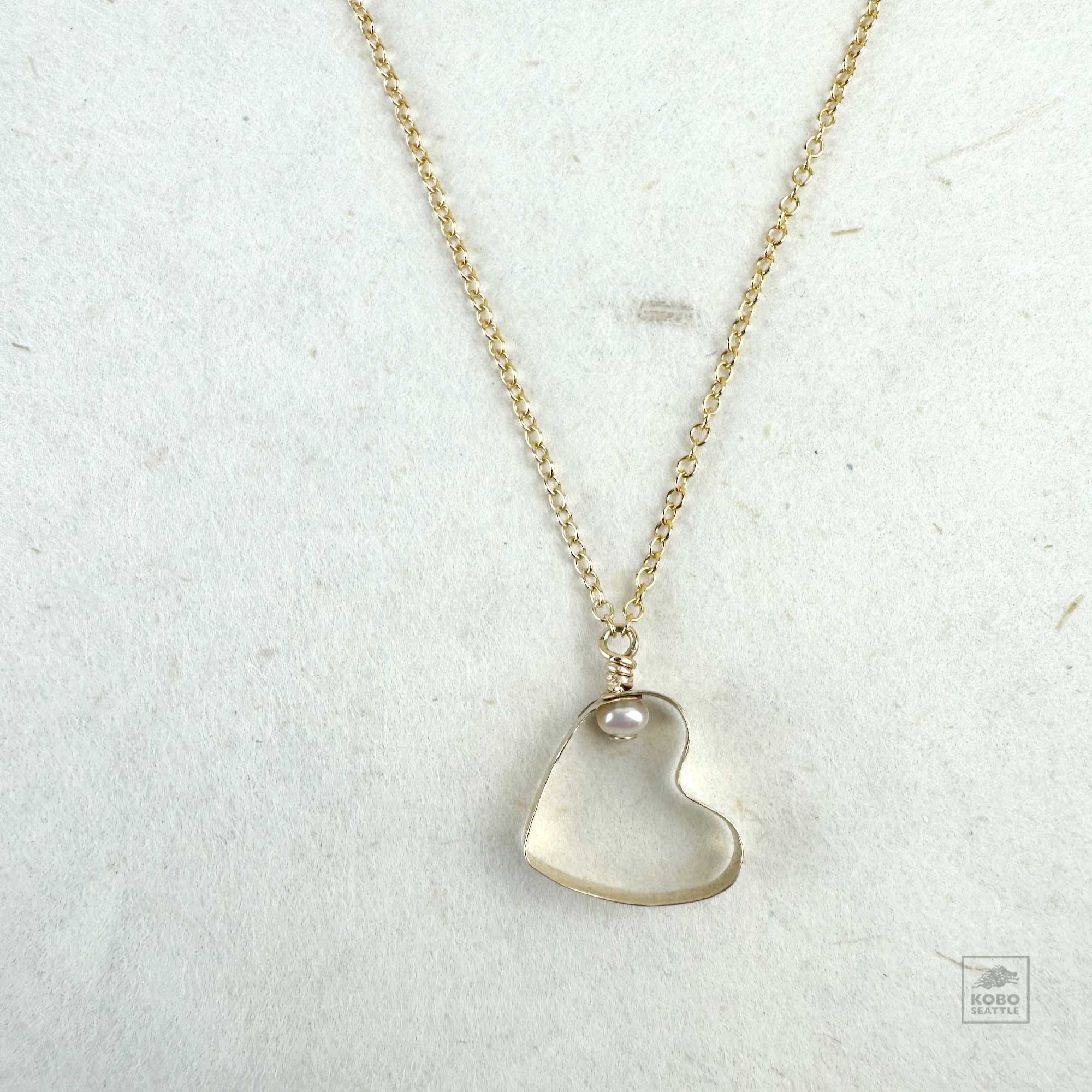 Heart and Pearl Necklace