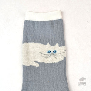 Cat and Apple Socks