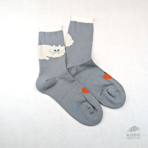 Cat and Apple Socks