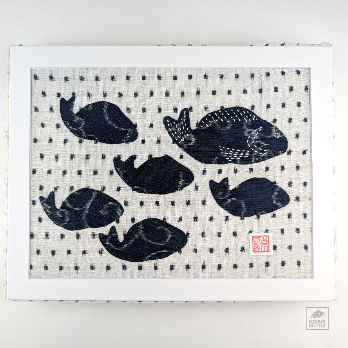 Fabric Art - Indigo Fish by Someya Studio