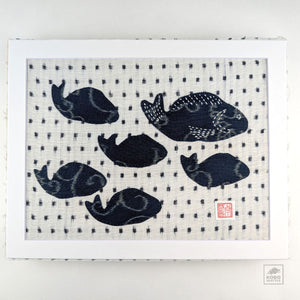 Fabric Art - Indigo Fish by Someya Studio