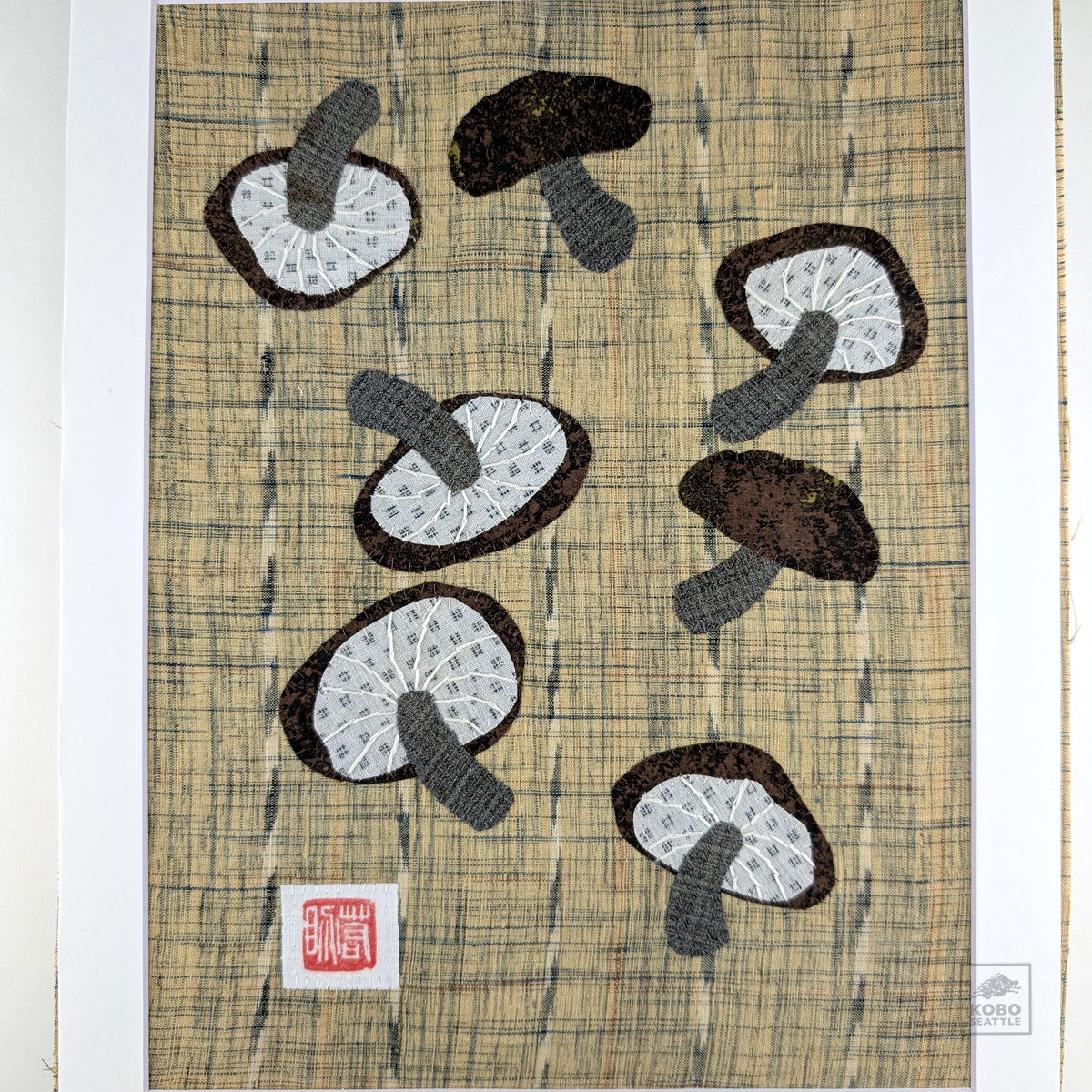 Fabric Art - Shiitake Mushroooms by Someya Studio
