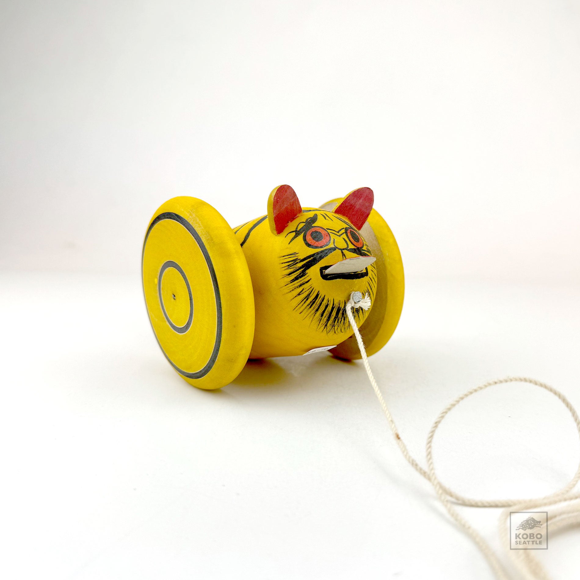 Wooden Tiger Pull Toy - Yamagata