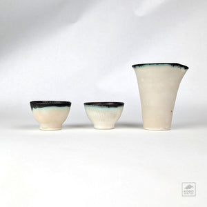 Tomomi Shinohara 03 - pourer + two cups (three-piece set)