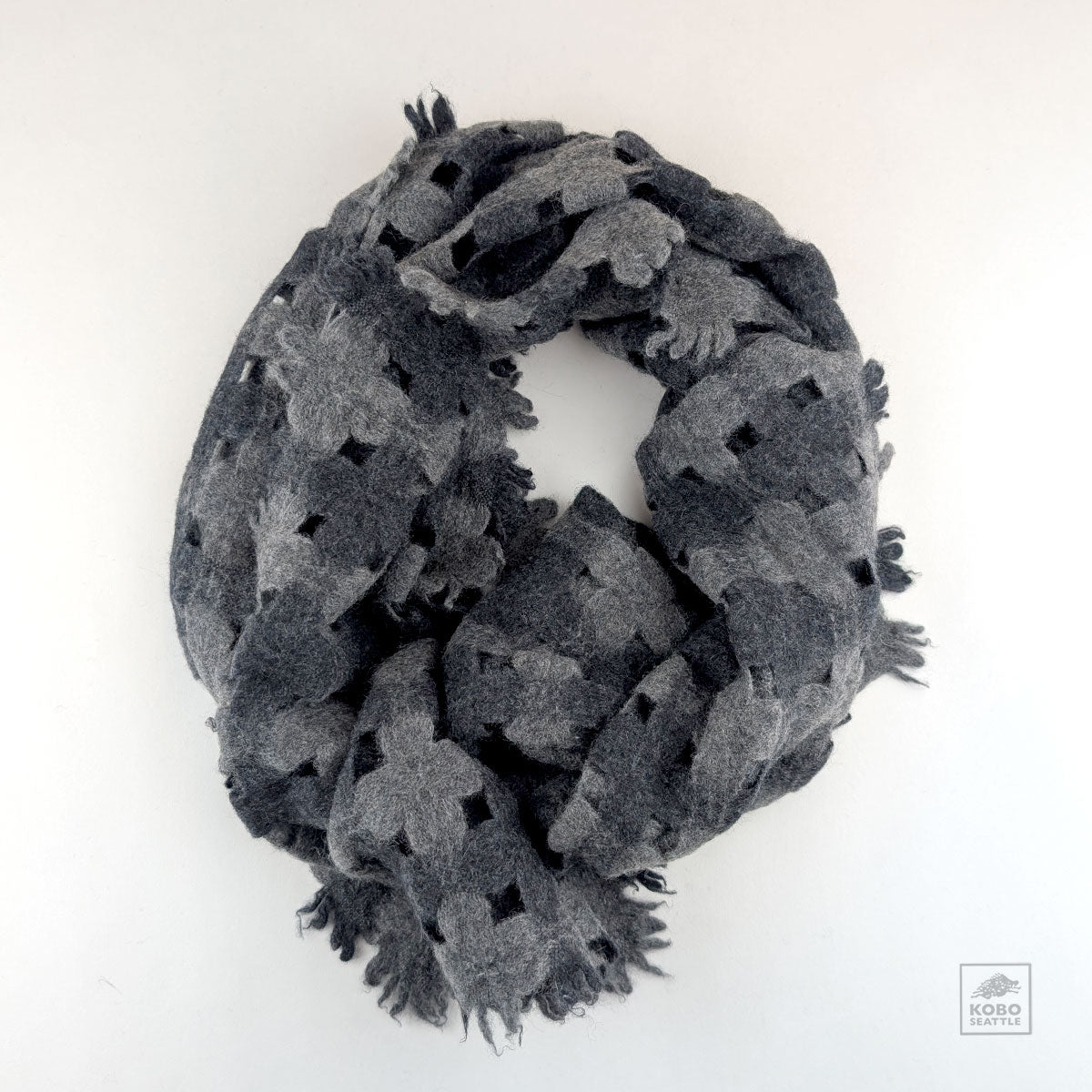 Two Tone Cashmere Scarf - Gray