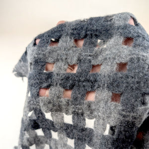 Two Tone Cashmere Scarf - Gray