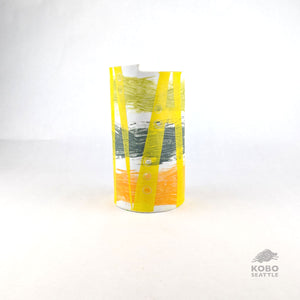 Yellow Stencil Vase by Christine Westergaard
