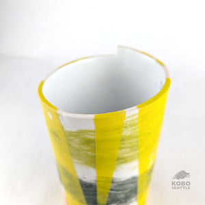 Yellow Stencil Vase by Christine Westergaard
