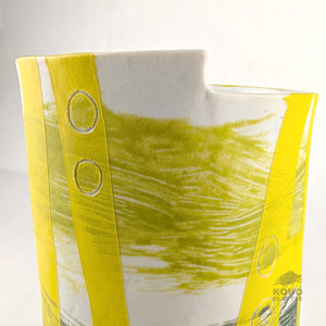 Yellow Stencil Vase by Christine Westergaard