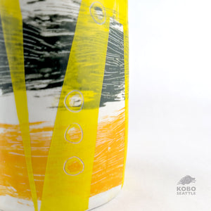 Yellow Stencil Vase by Christine Westergaard
