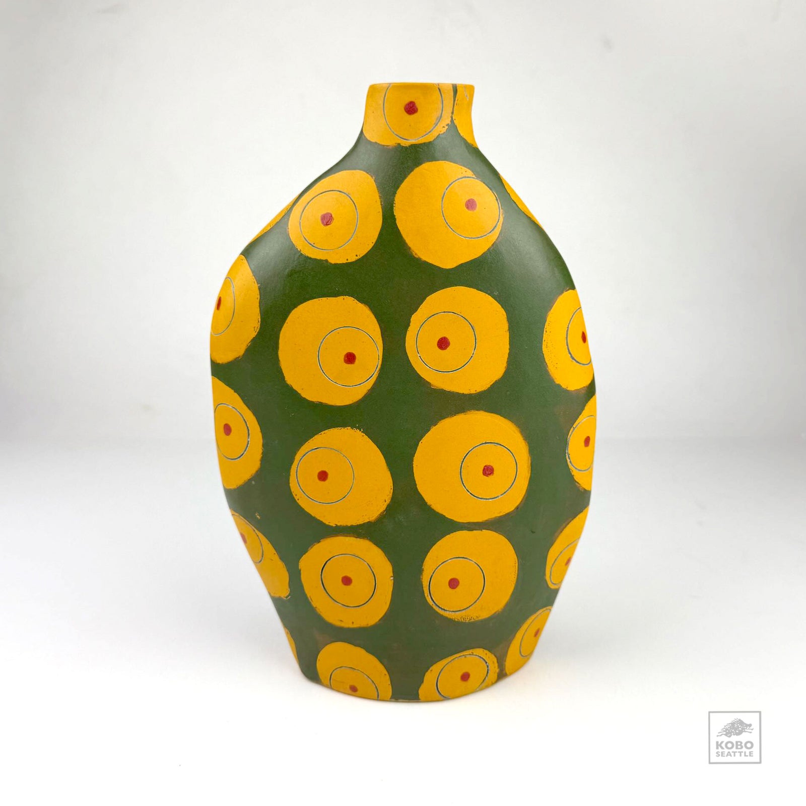 Green Google Eye Bottle by Christine Westergaard