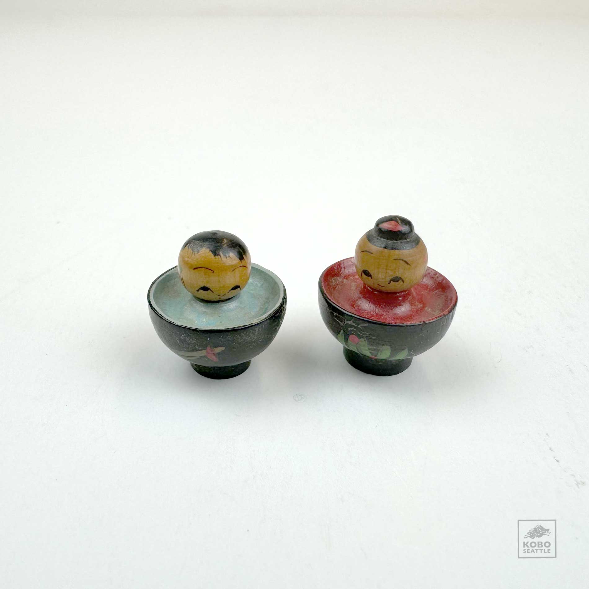 Vintage Kokeshi Pair 22