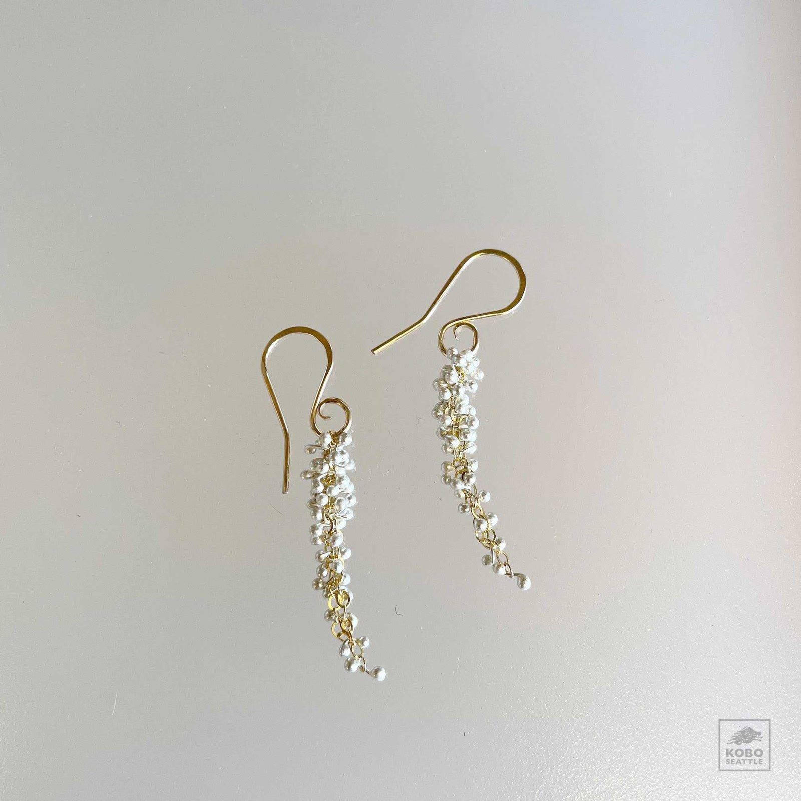 Wisteria Caviar Earrings - Sterling Silver and Gold Fill