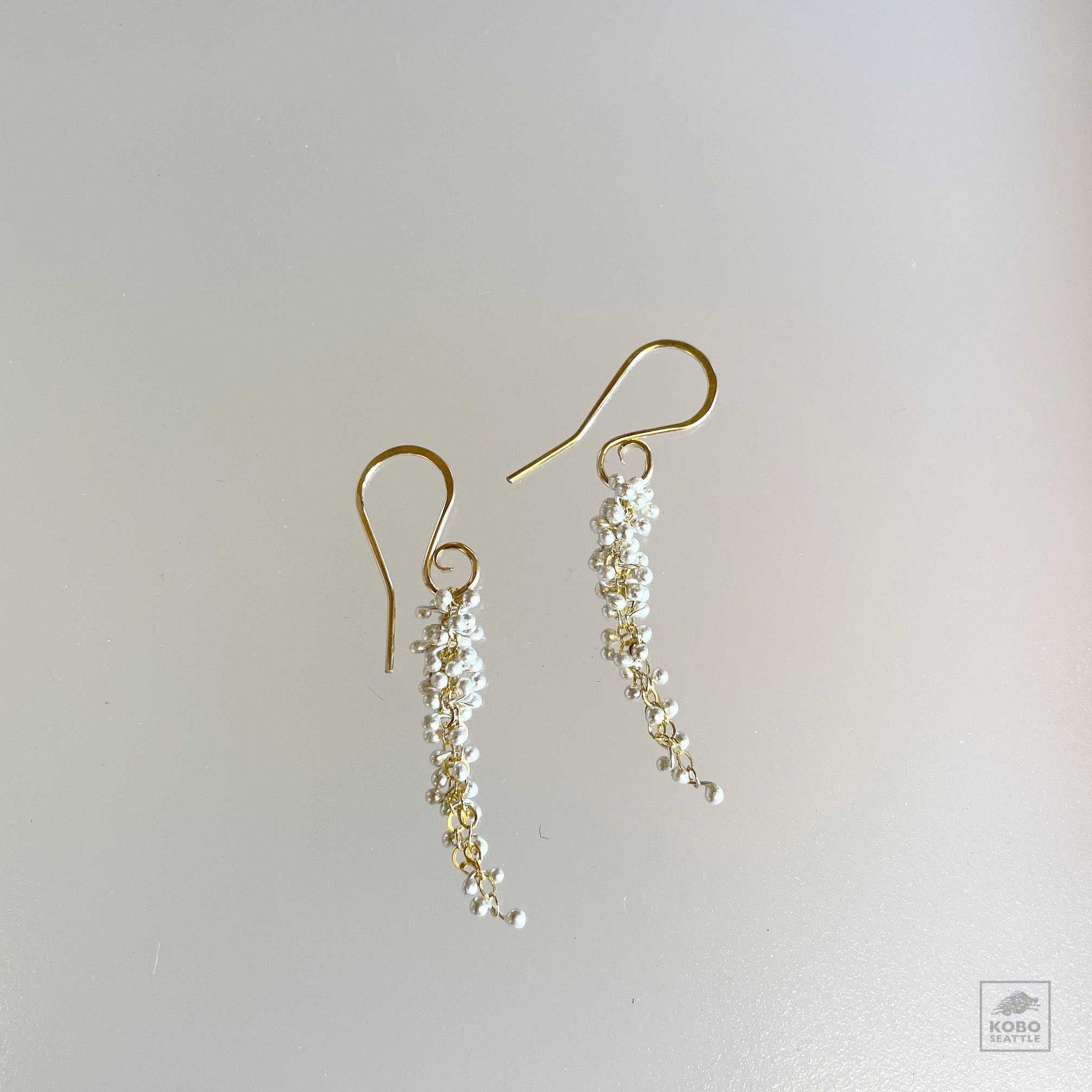 Wisteria Caviar Earrings - Sterling Silver and Gold Fill