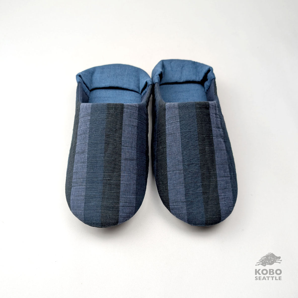 Harappa Cotton Room Slippers - Blue Stripes