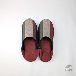 Harappa Cotton Room Slippers - Multi Stripes