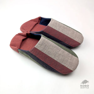 Harappa Cotton Room Slippers - Multi Stripes