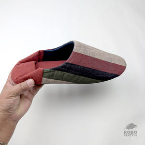 Harappa Cotton Room Slippers - Multi Stripes